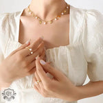 18K Gold Pearl & Pendant Tassel Necklace - QH Clothing