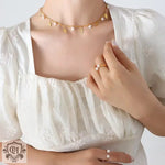 18K Gold Pearl & Pendant Tassel Necklace - QH Clothing