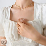 18K Gold Pearl & Pendant Tassel Necklace - QH Clothing