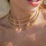 18K gold simple personalized multi-layer design necklace - QH Clothing