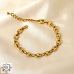 18K Gold Pig Nose Buckle Versatile Anklet - QH Clothing