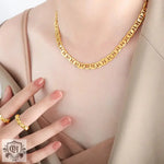 18K Gold Pig Nose Chain Necklace - QH Clothing