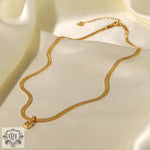 18K Gold Plated Baguette Zircon Pendant Necklace - QH Clothing