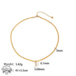 18K Gold Plated Baguette Zircon Pendant Necklace - QH Clothing