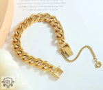 18K Gold Plated Chain Necklace & Bracelet - QH Clothing