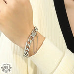 18K Gold Plated Chain Necklace & Bracelet - QH Clothing