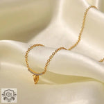 18K Gold-Plated Diamond Pendant Necklace - QH Clothing