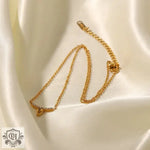 18K Gold-Plated Diamond Pendant Necklace - QH Clothing