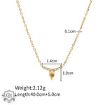 18K Gold-Plated Diamond Pendant Necklace - QH Clothing