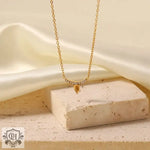 18K Gold-Plated Diamond Pendant Necklace - QH Clothing