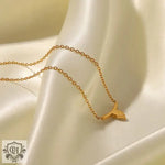 18K Gold-Plated Diamond Pendant Necklace - QH Clothing