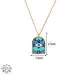 18K Gold Plated Evil Eye Necklace - QH Clothing