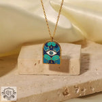 18K Gold Plated Evil Eye Necklace - QH Clothing