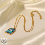 18K Gold Plated Evil Eye Necklace - QH Clothing