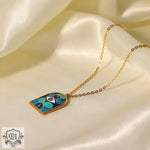 18K Gold Plated Evil Eye Necklace - QH Clothing