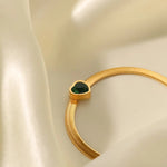 18K Gold Plated Green/White/Pink Heart Zircon Bracelet - QH Clothing