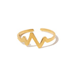 Versatile 18K Gold Plated Heartbeat Ring -  QH Clothing