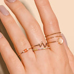 Versatile 18K Gold Plated Heartbeat Ring -  QH Clothing