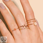 Versatile 18K Gold Plated Heartbeat Ring -  QH Clothing