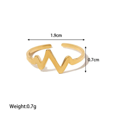 Versatile 18K Gold Plated Heartbeat Ring -  QH Clothing