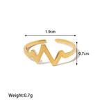 Versatile 18K Gold Plated Heartbeat Ring -  QH Clothing