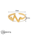 Versatile 18K Gold Plated Heartbeat Ring -  QH Clothing