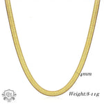 Luxurious 18K Gold Plated Serpent Chain Necklace -  QH Clothing