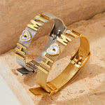 18K trendy fashion HM matching strap design light luxury style bracelet - QH Clothing