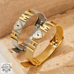 18K trendy fashion HM matching strap design light luxury style bracelet - QH Clothing