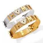 18K trendy fashion HM matching strap design light luxury style bracelet - QH Clothing