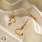 18K Gold-Plated Triangular Zircon Necklace - QH Clothing