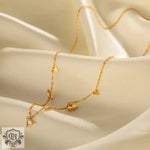 18K Gold-Plated Triangular Zircon Necklace - QH Clothing