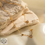 18K Gold-Plated Triangular Zircon Necklace - QH Clothing