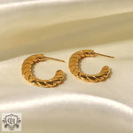 18K Gold-Plated Twisted Earrings - QH Clothing