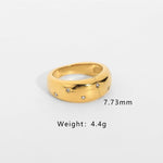 18K Gold-Plated Zircon Rings - QH Clothing