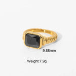 18K Gold-Plated Zircon Rings - QH Clothing