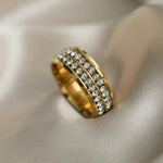 18K Gold-Plated Zircon Rings - QH Clothing