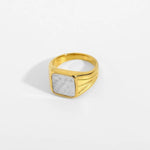 18K Gold-Plated Zircon Rings - QH Clothing