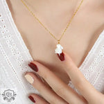 18K Gold Rabbit Gemstone Pendant Necklace - QH Clothing