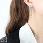 18K Gold Rice Bead Tassel Earrings - QH Clothing