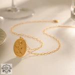 18k Gold Rose Design Pendant Necklace - QH Clothing