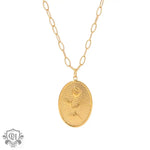 18k Gold Rose Design Pendant Necklace - QH Clothing