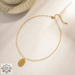 18k Gold Rose Design Pendant Necklace - QH Clothing