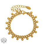 18K Gold Round Beaded Chain Bracelet - QH Clothing