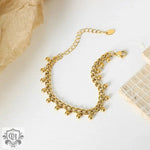 18K Gold Round Beaded Chain Bracelet - QH Clothing