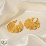 18K Gold Scalloped Lace Earrings - QH Clothing