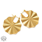 18K Gold Scalloped Lace Earrings - QH Clothing