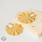 18K Gold Scalloped Lace Earrings - QH Clothing