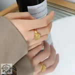 18K Gold Seashell Inspired Ring - QH Clothing