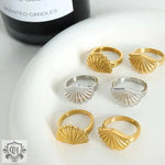 18K Gold Seashell Inspired Ring - QH Clothing